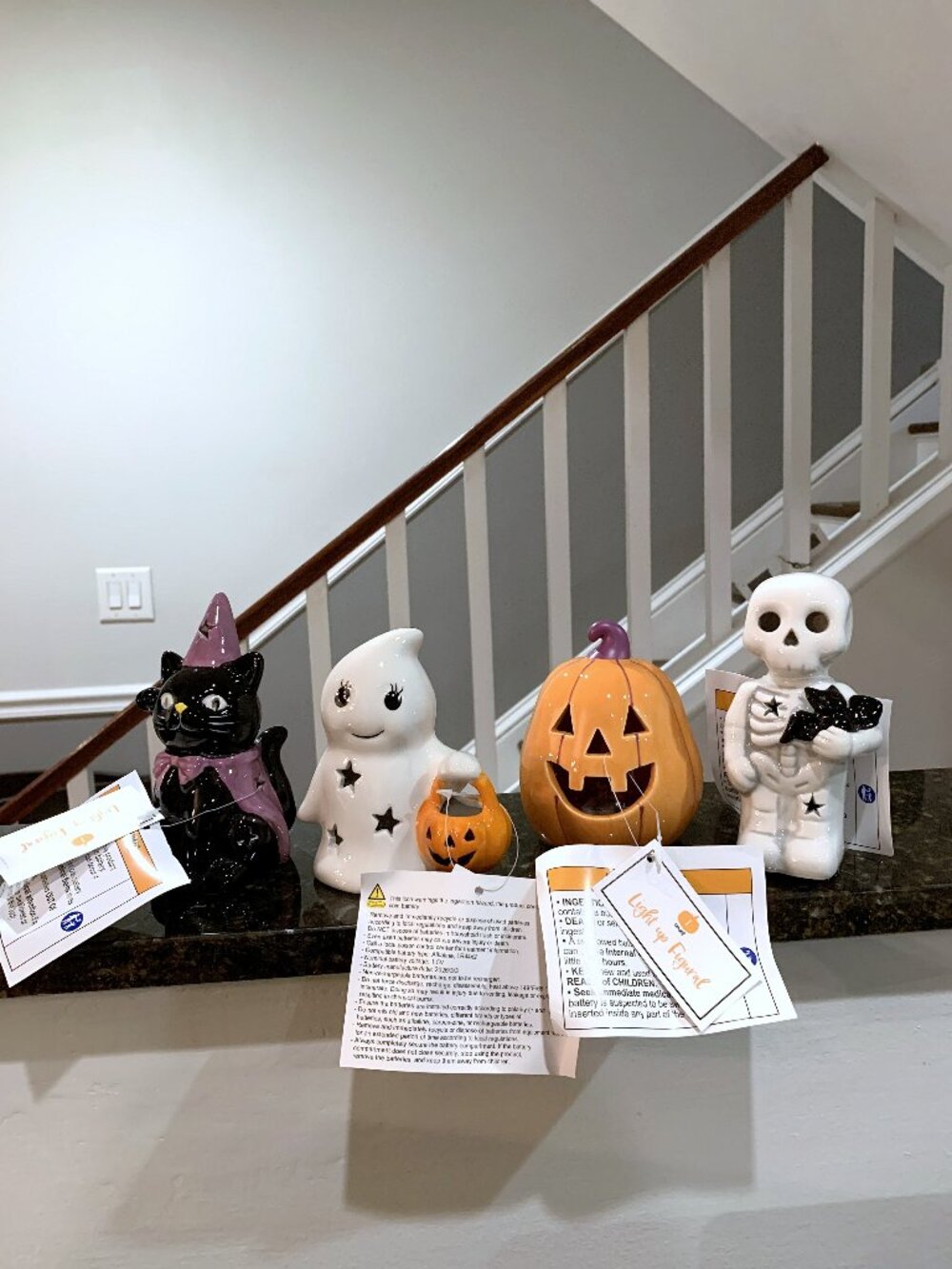 Bullseye Playground 4 Light Up Figures Cat Ghost Pumpkin Skeleton Halloween 2026
